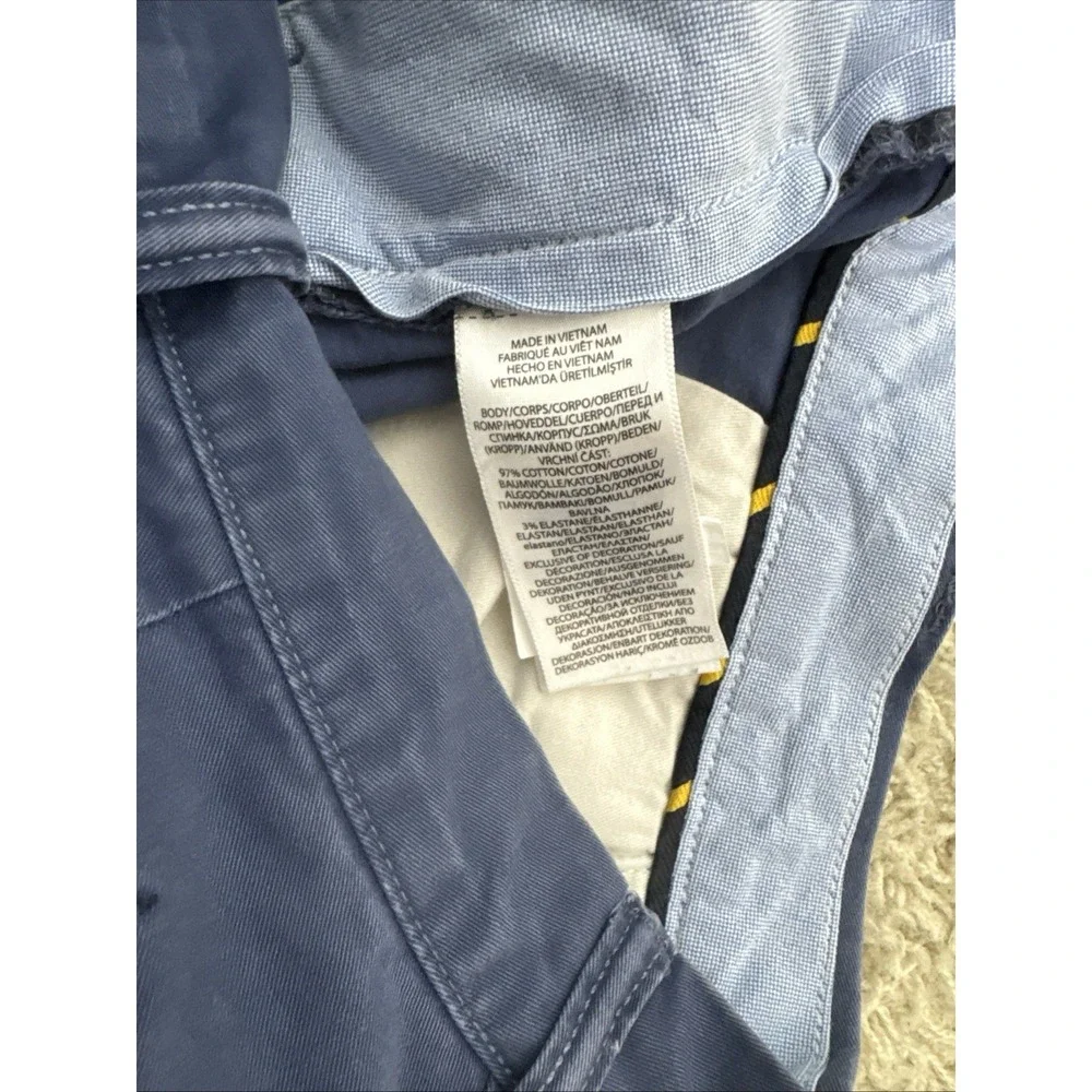 Polo‎ Ralph Lauren Chino Pants Mens 36x32 Blue Stretch Slim Fit Preppy Coastal